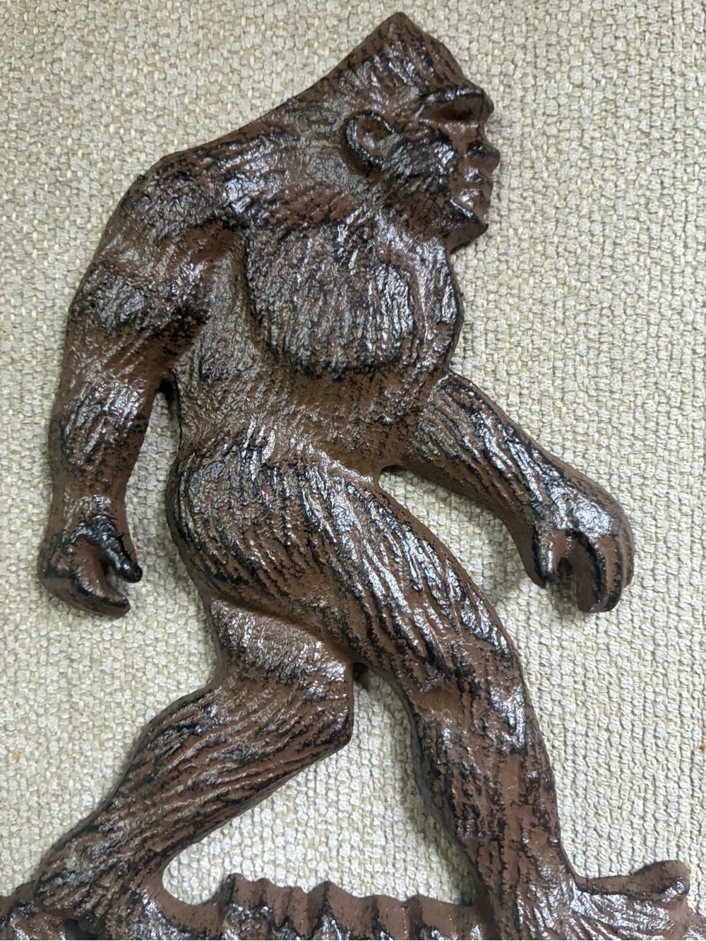 Cast Iron Bigfoot Wall Hook Rustic Home Wall Decor